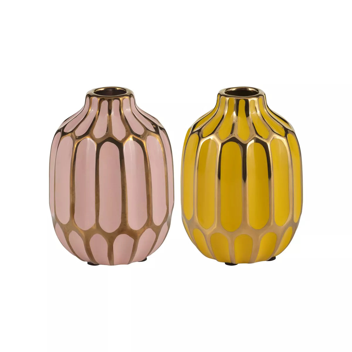 Sagebrook Home Petits vases en céramique au design abstrait