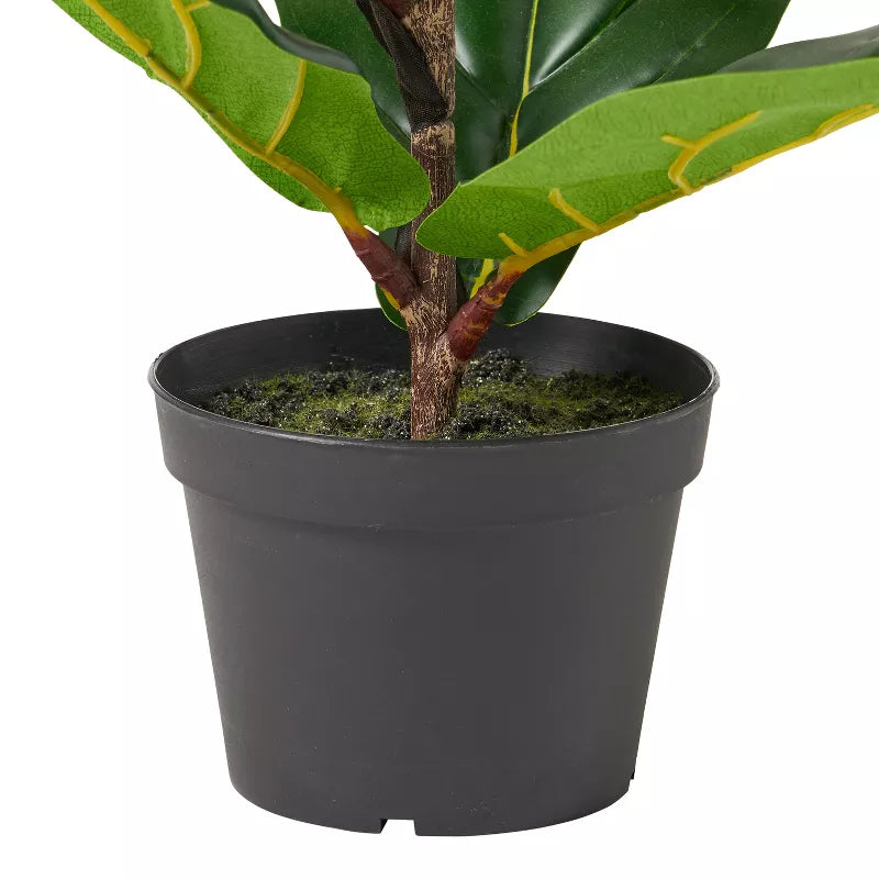 GDFStudio Stilwell kunstmatige ficus Lyrata-boom 2' x 1', groen